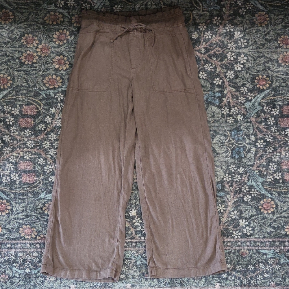 AE Dreamy Drape Linen Blend Pull-on Pants - Picture 2 of 10